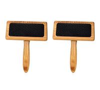 Ujjdwiurgh Brosses à Carder en Bois Brosses à Carder Brosse à Pompons Nettoyant pour Feutrage à L'Aiguille Peigne avec Poignée Cardeuses à Main Professionnelles à Feutrer à L'Aiguille pour la Filature