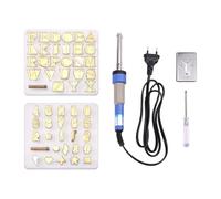 Ujjdwiurgh Burning/Sculpture de la Lettre de Décolleté Souder le Stylo de Pain de Fer DIY Outils de Numéro D'Alphabet pour le Bouchon EU en Relâchement de Bricolage