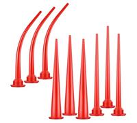 Ujjdwiurgh Buse de calfeutrage en plastique pour calfeutrage, outil d'extension de calfeutrage, buse de calfeutrage incurvée longue buse de calfeutrage 9 pièces