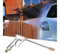Ujjdwiurgh Buse de Lavage de Voiture, Buses de Pulvérisation pour Jardin, Maison, Tige D'Extension de Type Sucette Entièrement Métallique, Aluminium de Lavage de Voiture, Installation Facile, Argen