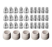 Ujjdwiurgh Buse de Pointe D'éLectrode Plasma P80 1.5 100Amp Accessoires de Consommables de Torche de DéCoupe Plasma 35 PièCes SéRies