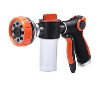 Ujjdwiurgh Buse de Tuyau D'Arrosage, 8 Modèles de Pulvérisateur de Tuyau, Lavage de Chien, Buse de Tuyau D'Eau avec Distributeur de Savon