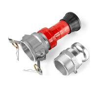 Ujjdwiurgh Buse de Tuyau D'Incendie, Buse de Brouillard à Débit Constant pour Tuyau D'Incendie Industriel Robuste NPSH 2 Pouces avec Raccord à Came 2 Pièces 2 Pouces