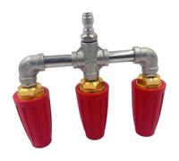 Ujjdwiurgh Buse Rotative à Triple Buse pour Nettoyeur, Embout de Rechange pour Nettoyage de Terrasse, Sol, Vitres, Lave-Auto