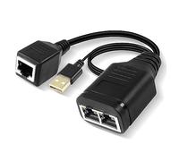 Ujjdwiurgh Câble Adaptateur 1 à 2 Réseau Répartiteur de Réseau à Cent Mégabits Partageur de Réseau RJ45 Multifonctionnel 1 à 2 Facile à Utiliser