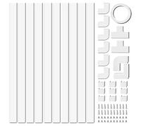 Ujjdwiurgh Cache-Câbles Électriques en PVC Peignable, avec Conduits de Câbles 4M, Couvercle de Câble. Lot de 10 Pièces de 40 cm de Long.