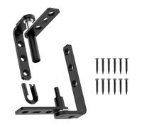 Ujjdwiurgh Café pour charnière de porte battante - Charnières de porte de salon et kit de quincaillerie pour porte battante - Noir