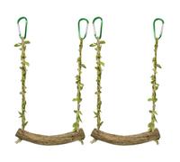 Ujjdwiurgh Cage à oiseaux pour paysager, balançoire pour perroquet, échelle interactive, anti-morsure, griffe, meulage en bois massif