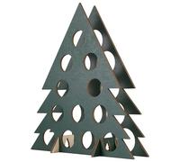 Ujjdwiurgh Calendrier de L' pour Adultes, Compte à Rebours avec Arbre de Noël en Bois, Mini Porte-Alcool, Support pour Bouteille de Vin, Cadeaux