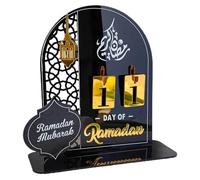 Ujjdwiurgh Calendrier de L'Aïd 30 Jours en Acrylique, Calendriers de Compte à Rebours de L'Aïd DIY pour Table, Eid, Fête Noir