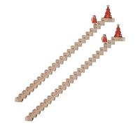 Ujjdwiurgh Calendrier de Noël pour Monter les Escaliers en Bois, Calendrier de Compte à Rebours de L'Escalier Du Père Noël, Décoration de Compte à Rebours de Noël (2 Pièces)