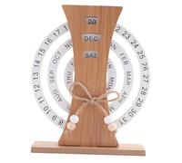 Ujjdwiurgh Calendrier en Bois Décoration de Porche de Maison Décoration de Bureau de Bureau Calendrier de Bureau Rotatif Manuel Sweet House Facile à Installer Facile à Utiliser C