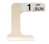 Ujjdwiurgh Calendrier Réversible Calendrier de Bureau Rotatif Artisanat Décoratif Ornements de Maison Pièces pour la Décoration de Salon, Blanc Laiteux