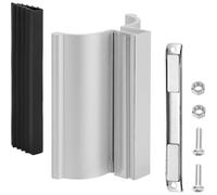 Ujjdwiurgh Canal en U en acier inoxydable avec aimant, poignée de porte de douche chromée sans cadre, gâche métallique de 7,6 cm incluse