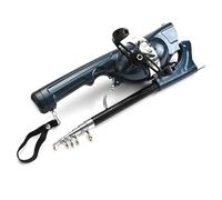 Ujjdwiurgh Canne à pêche télescopique portable avec moulinet et mini canne à pêche pliante pour la pêche