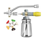 Ujjdwiurgh Canon à mousse avec 5 buses de pulvérisateur pour nettoyeur haute pression, accessoire à double connecteur, 6,35 mm, connexion rapide A