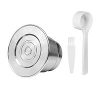 Ujjdwiurgh Capsule de café rechargeable en acier inoxydable, tasse filtrante en acier inoxydable italien, remplissage de poudre avec couvercle A