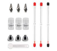Ujjdwiurgh Capuchon d'aiguille pour buse d'aérographe 0,2 mm, 0,3 mm, 0,5 mm, accessoires avec clé pour kit aérographe