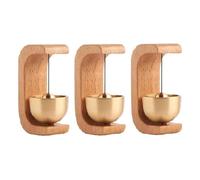 Ujjdwiurgh Carillon de porte pour entrée, 3 sonnettes de porte en bois pour ouverture de porte, carillon de porte magnétique pour entrée, facile à utiliser