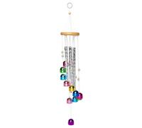 Ujjdwiurgh Carillons Éoliens Colorés Agréables avec 4 Tubes en Aluminium 13 Cloches avec Un Son Apaisant pour Patio Porche Arrière-Cour Installation Facile