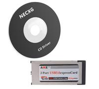 Ujjdwiurgh Carte Express USB 3.0 Haute Vitesse Double 2 Ports Carte Express 34 Mm Adaptateur de Convertisseur PCMCIA pour Ordinateur Portable