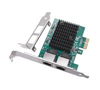 Ujjdwiurgh Carte Réseau PCIe 2 Ports 2,5 G 2,5 Gigabit Puce RTL8125BG Adaptateur LAN Ethernet PCI-E pour PC de Bureau Facile à Utiliser