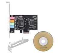 Ujjdwiurgh Carte Son PCIe 5.1, Carte Surround PCI Express Audio StéRéO 3D avec Haute Performance Sonore Carte Son PC Puce CMI8738