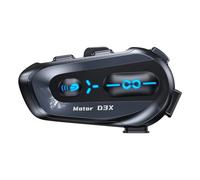 Ujjdwiurgh Casque de Moto avec Intercom, Kit Mains-, Microphone Souple + Rigide, Appel/Musique en Mains-, Imperméable, Annulation de Bruit