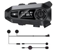 Ujjdwiurgh Casque de Moto avec Kit Mains Bluetooth pour Casque de Moto avec 2 Types de Micros et Haut-Parleur Bluetooth pour Casque