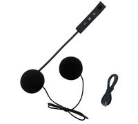 Ujjdwiurgh Casque de Moto Casque D'Équitation sans Anti-Interférence Moto Mains Étanche Haut-Parleur Stéréo (A)