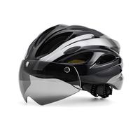 Ujjdwiurgh Casque de Vélo avec Lunettes de Feu Casque de Réglable pour Adulte Homme Femme Gris