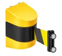 Ujjdwiurgh Ceinture de Sécurité Rétractable Magnétique Rayée, Barrière Murale de 3 Mètres pour la Gestion de la Foule