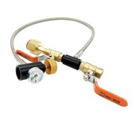 Ujjdwiurgh CGA-320 Adaptateur de recharge de cylindre de CO2 pour machine à soda - Connecteur de tuyau d'échange de CO2 - Réservoir de gazéification pour remplissage de bouteille de soda - Bleu