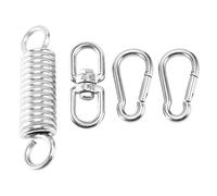 Ujjdwiurgh ChaîNe de Pivotante en Acier Inoxydable avec Mousquetons et Ressort, Capacité de 1000 LB pour Sac Lourd, BalançOire de Gymnastique, Hamac