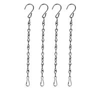 Ujjdwiurgh Chaîne de plantes à suspendre, chaîne noire pour suspendre mangeoires à oiseaux, lanternes, paniers, panneaux d'affichage, carillons éoliens, ornements