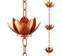 Ujjdwiurgh Chaîne de pluie en forme de feuille avec adaptateur, 1,2 m de long, chaîne attrape-pluie lotus pour dérivation d'eau et décoration à la maison