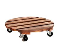 Ujjdwiurgh Chariot à plantes robuste avec roulettes, design rond avec roulettes verrouillables en métal, idéal pour une utilisation en intérieur et en extérieur