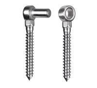 Ujjdwiurgh Charnière filetée en acier inoxydable pour clôture en bois - Accessoires de quincaillerie pour portail de ferme