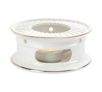 Ujjdwiurgh Chauffe-Théière, Chauffe-Thé en Céramique avec Photophore, Chauffe-Théière pour Chauffer Le Café, Le Lait, Chauffe-Plat et Facile à Installer