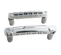 Ujjdwiurgh Chevalet de Guitare Électrique, Pont de Guitare de Taille Standard à 12 Cordes, Ensemble de Goujon de Queue de Pont, Pièces de Guitare en Alliage de Zinc
