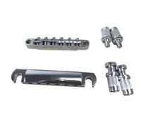 Ujjdwiurgh Chevalet de Guitare Électrique, Taille Standard 6 Cordes, Pont de Guitare LP, Ensemble de Goujon de Queue de Pont, Kit de Guitare en Alliage de Zinc