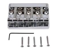 Ujjdwiurgh Chevalet de guitare rigide à 4 cordes pour Jazz PB Style Chrome