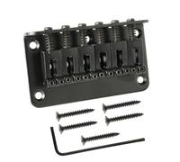 Ujjdwiurgh Chevalet de Selle de Guitare à 6 Cordes avec Vis de Remplacement, Pont de Guitare Chromé pour Accessoires, Pont de Charge par le Dessus de Guitare A