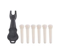 Ujjdwiurgh Chevilles de chevalet de guitare acoustique en os de bovin avec perle pour guitare folk acoustique
