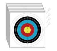 Ujjdwiurgh Cibles de Tir à l'arc en Papier pour Jardin, 30 Cibles de Flèches d'arc pour Cibles de Chasse et de Tir à l'arc, Accessoires de Pièces D'Entraînement de Cible