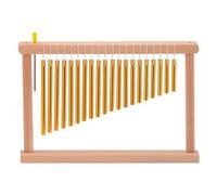 Ujjdwiurgh Citrins de Vent de Poutre Sonore Décoratifs de 20 Tons, Cadre en Bois Debout avec Percussion Jouant un Instrument de Bâton B B