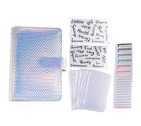 Ujjdwiurgh Classeur à anneaux A6 pour le budget de l'argent - Classeur avec enveloppe pour espèces