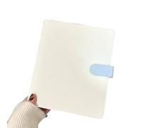Ujjdwiurgh Classeur A5 pour cartes photo, album photo, cartes de rangement, papeterie Kawaii, blanc et bleu