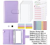 Ujjdwiurgh Classeur Budget, Enveloppes TréSorerie pour Organisateur Argent pour BudgéTisation, Classeur de Budget avec Enveloppes à Fermeture éClair, pour Planificateur éConomie D'Argent