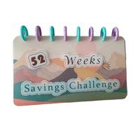 Ujjdwiurgh Classeur pour 52 semaines - Réutilisable - Planificateur d'argent - Organiseur amusant